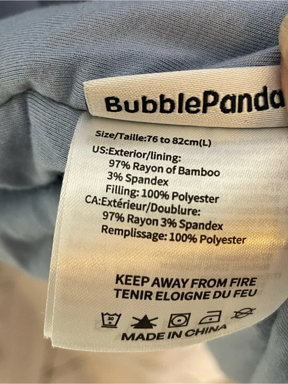 Bubble Panda Sleep Sack Blue L